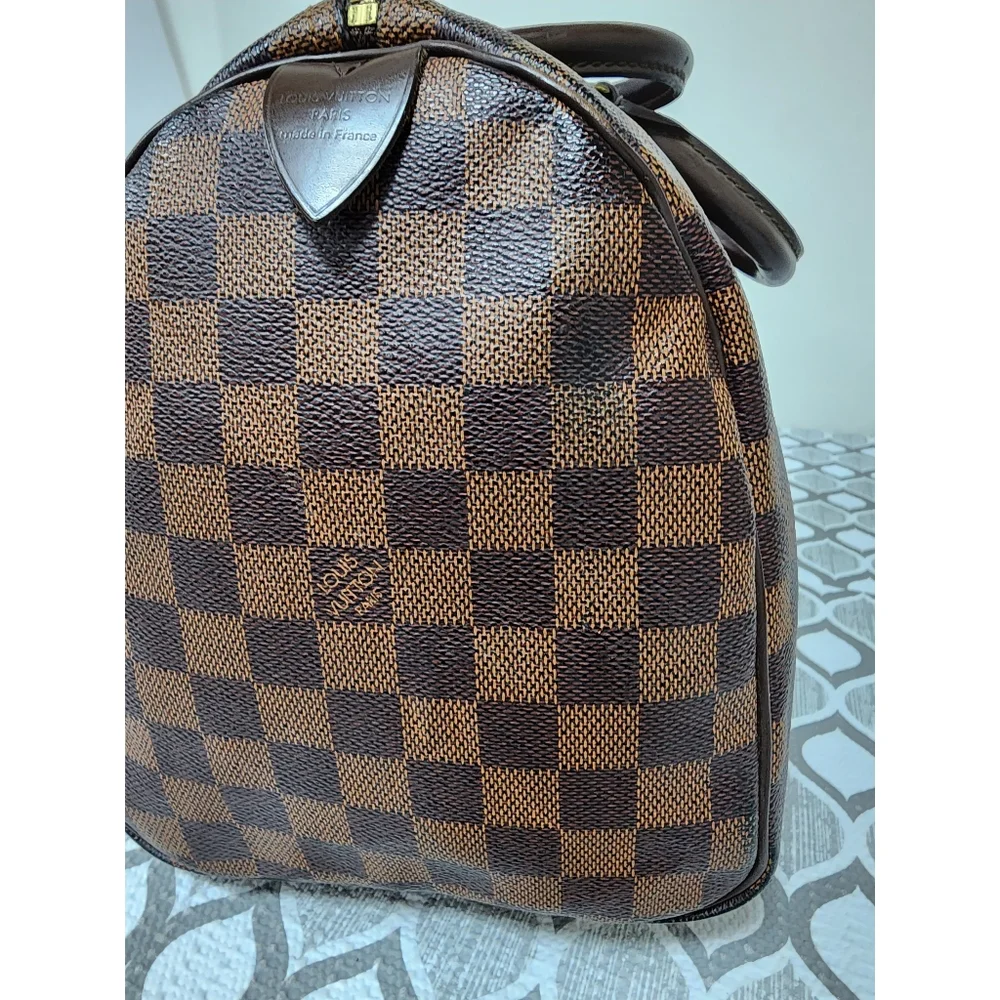 LOUIS VUITTON DAMIER EBENE SPEEDY 30 Brown